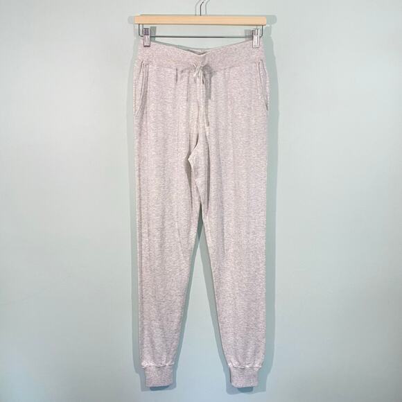 Kinross Cashmere Women Light Grey Cotton/Cashmere Blend Jogger Size S NWT - Picture 1 of 7